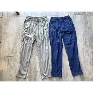 GAP Kids Boy Set Lot of 2 Gray Navy Easy On Drawstring Hybrid Pants L 10-11 READ